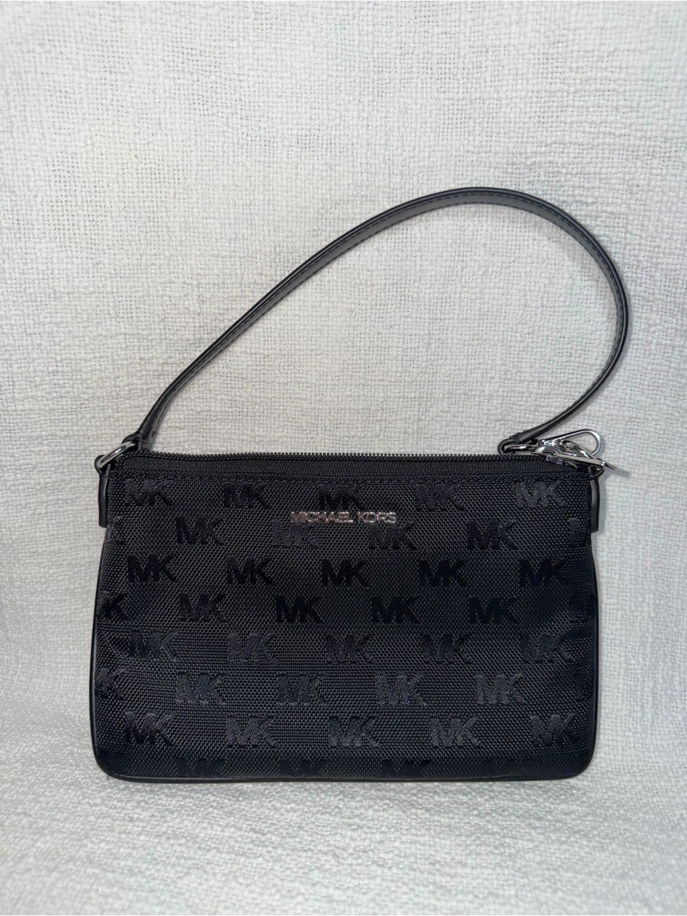 Michael Kors Black Logo Wristlet Pouch
